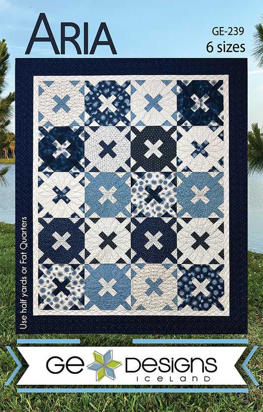Aria - 1/2 yard or Fat Quarter Pattern 239 Pattern GE Designs