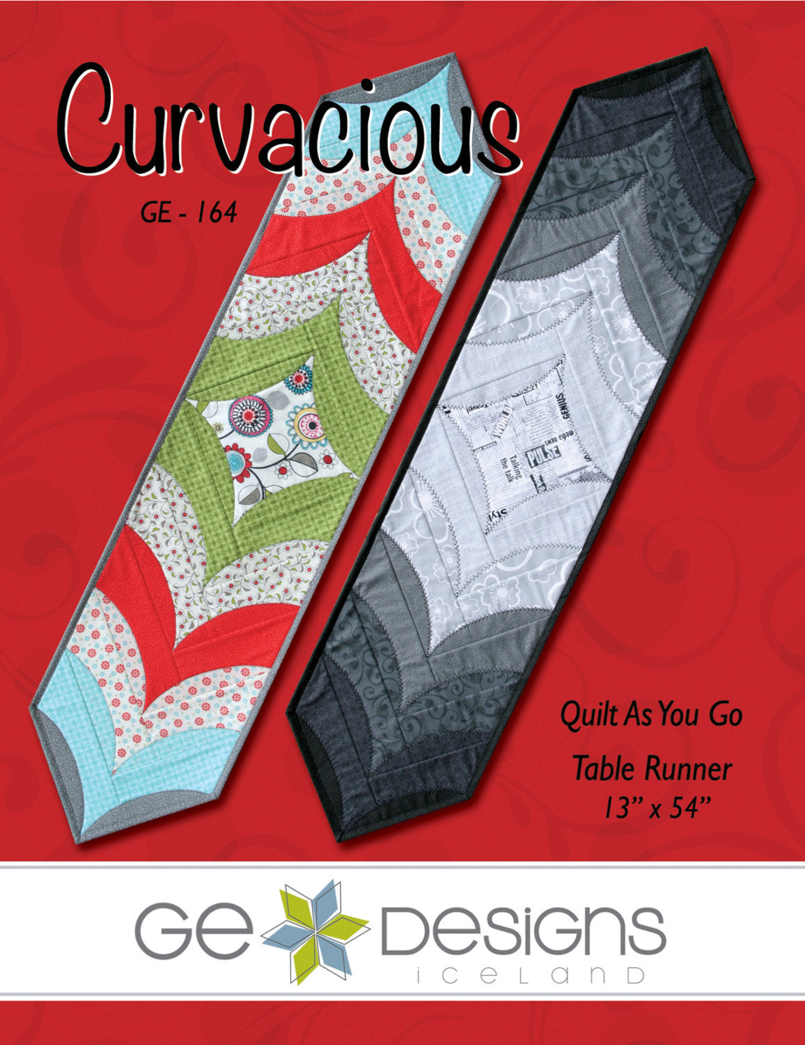 Curvacious Table Runner Pattern 164 Pattern GE Designs