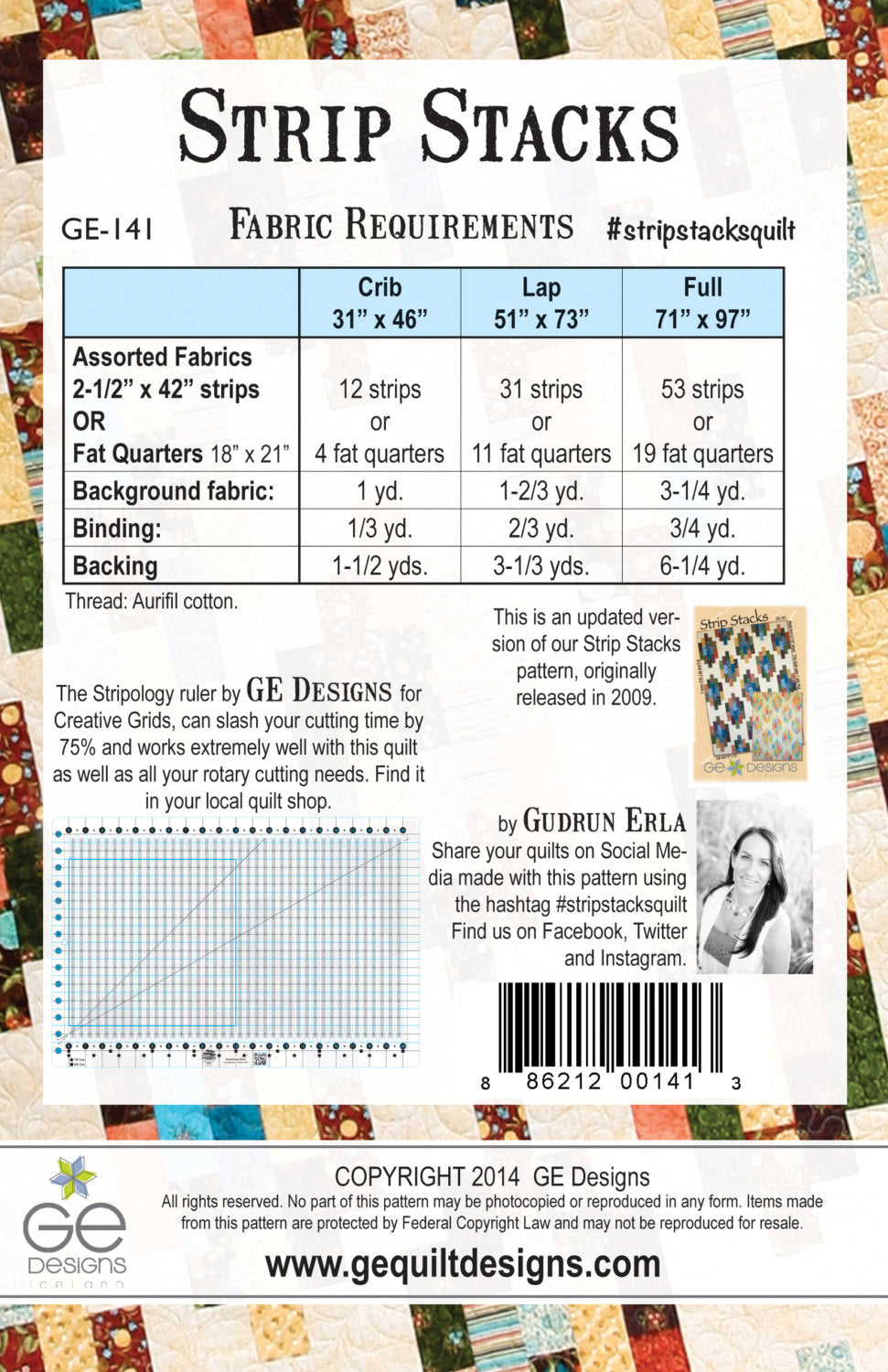 Strip Stacks Pattern 141 Pattern GE Designs
