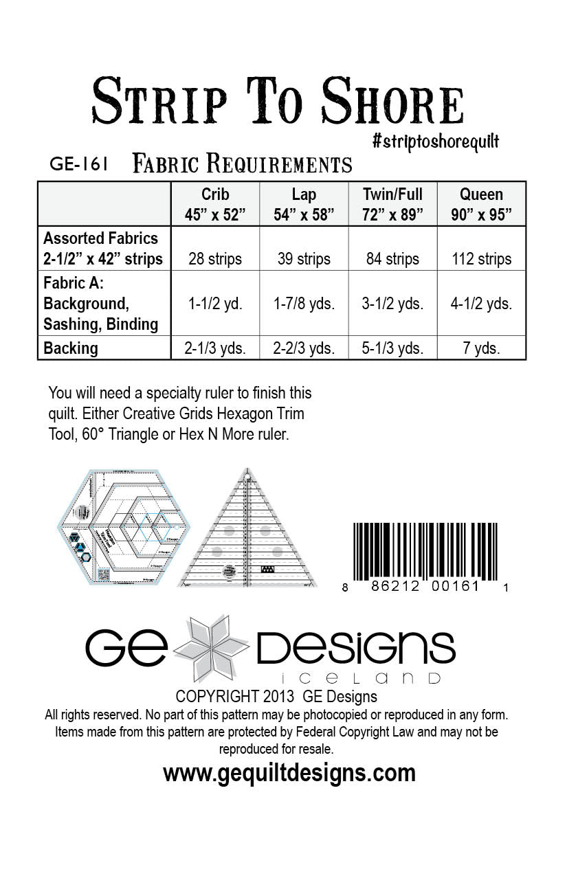 Strip To Shore Pattern 161 Pattern GE Designs