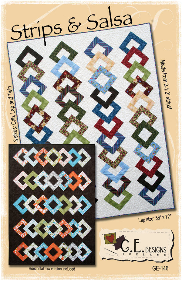 Strips & Salsa Quilt Pattern 146 Pattern GE Designs
