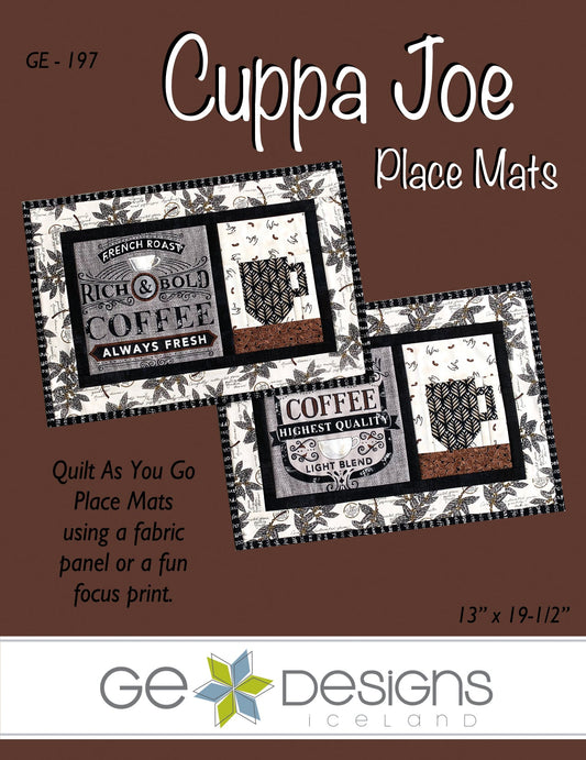 Cuppa Joe Placemat Pattern 197 Pattern GE Designs   