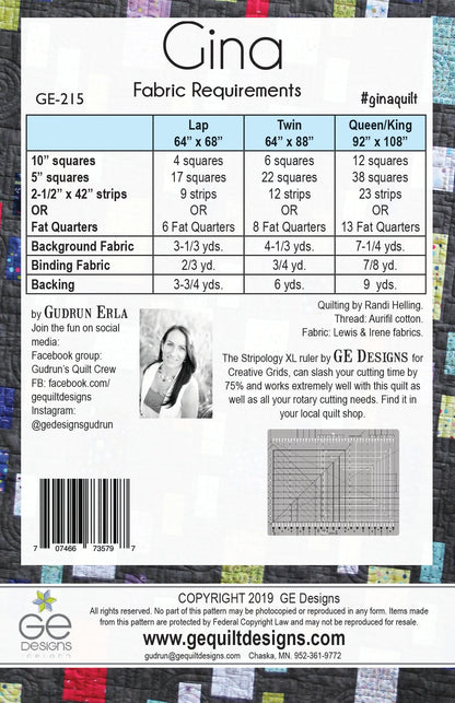 Gina - Stripology Mixer Pattern 215 Pattern GE Designs   