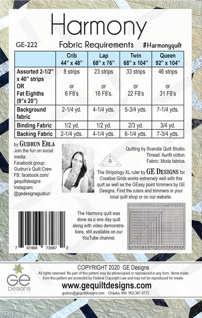 Harmony - Strip Pattern 222 Pattern GE Designs   