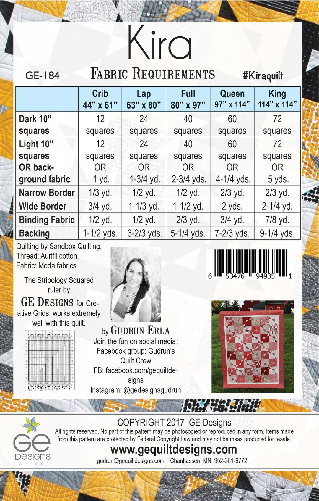 Kira 10" Square Pattern 184 Pattern GE Designs   