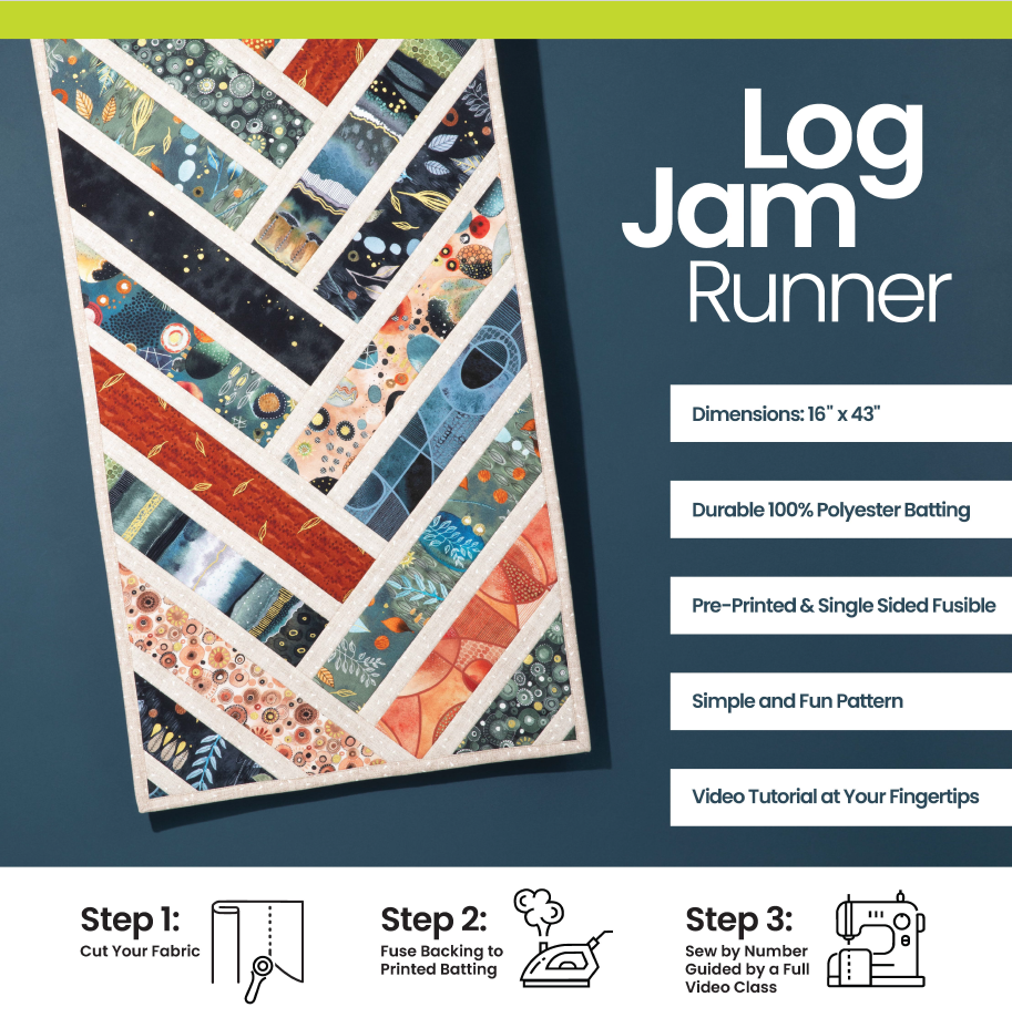 Quilt-As-You-Go Batting Kit - Log Jam Runner