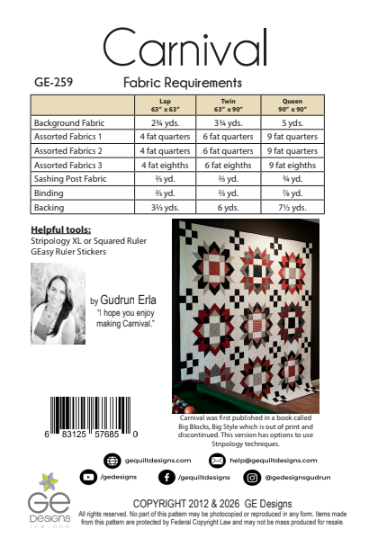 Carnival Quilt Pattern GE-259