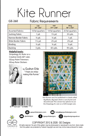 Kite Runner Quilt Pattern GE-260