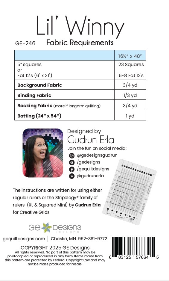 Lil' Winny Table Runner Pattern