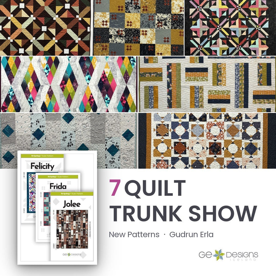New Pattern Trunk, a 7 quilt trunk show from GE Designs
