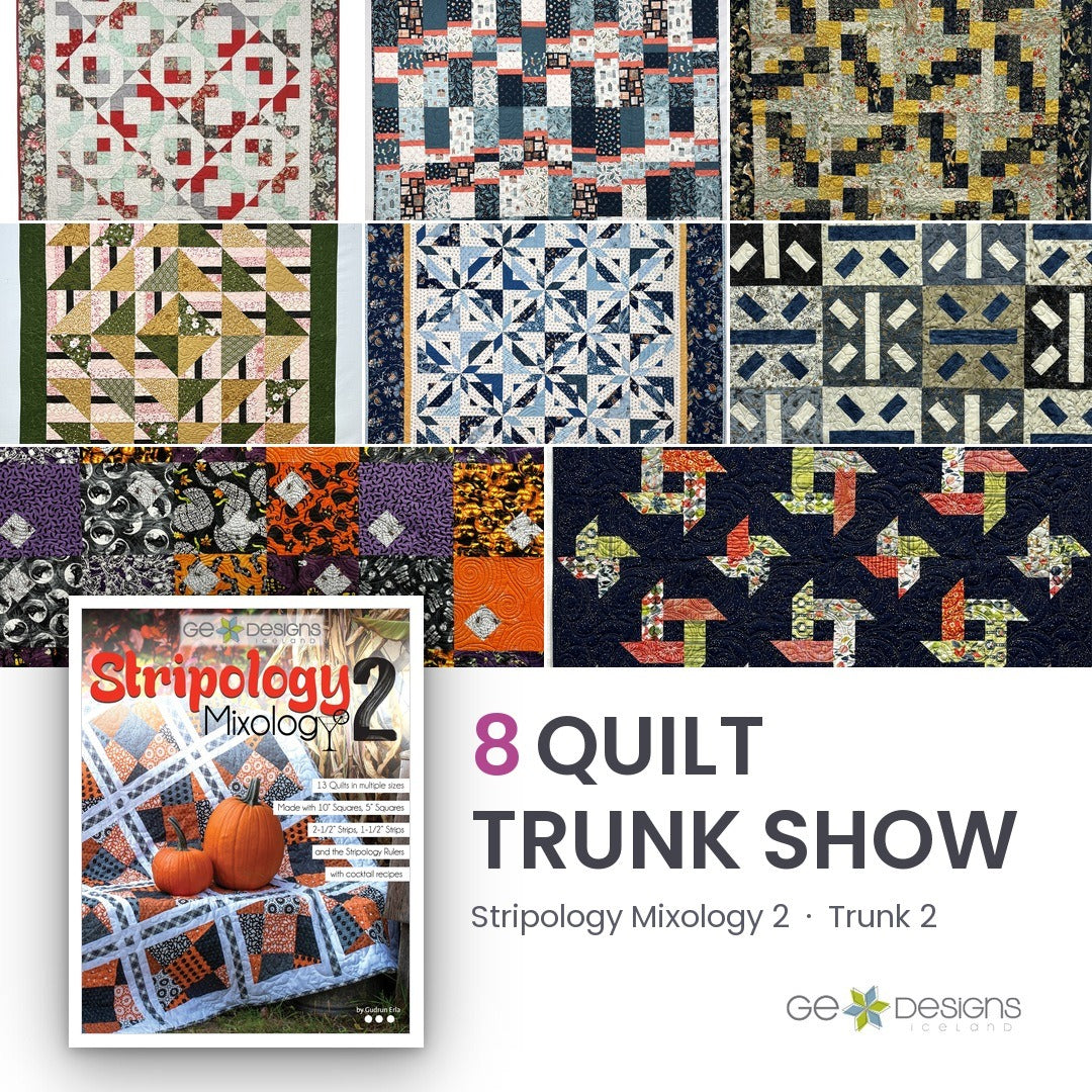 Stripology Mixology 2 Trunk 2, an 8 quilt trunk show from GE Designs
