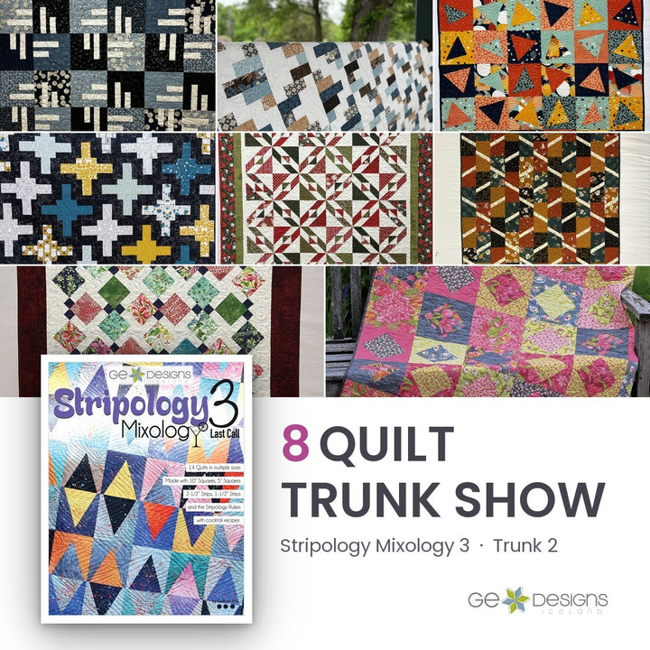 Stripology Mixology 3 Trunk 2, an 8 quilt trunk show from GE Designs