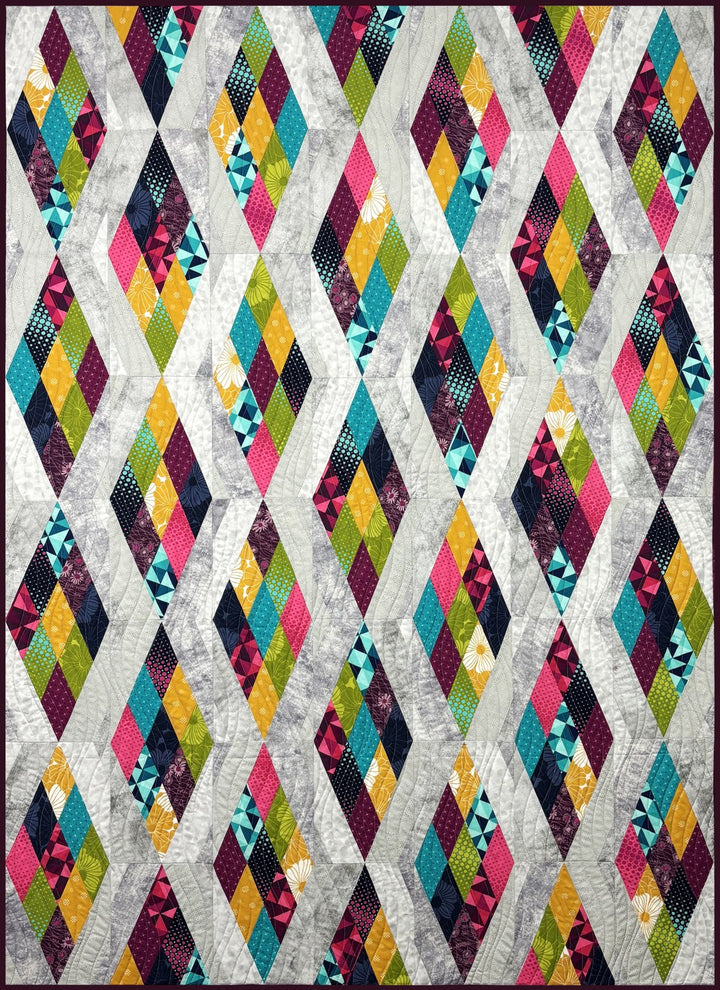 Strip N' Dip quilt, part of the New Pattern Trunk trunk show