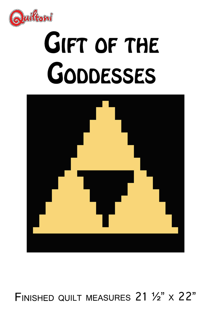 Pattern cover: Quiltoni Gift of the Goddesses pixel quilt pattern