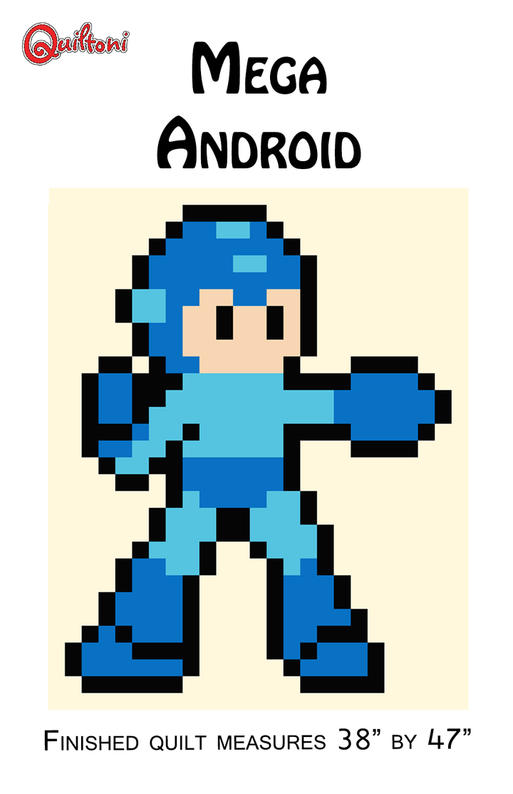 Pattern cover: Quiltoni Mega Android pixel quilt pattern