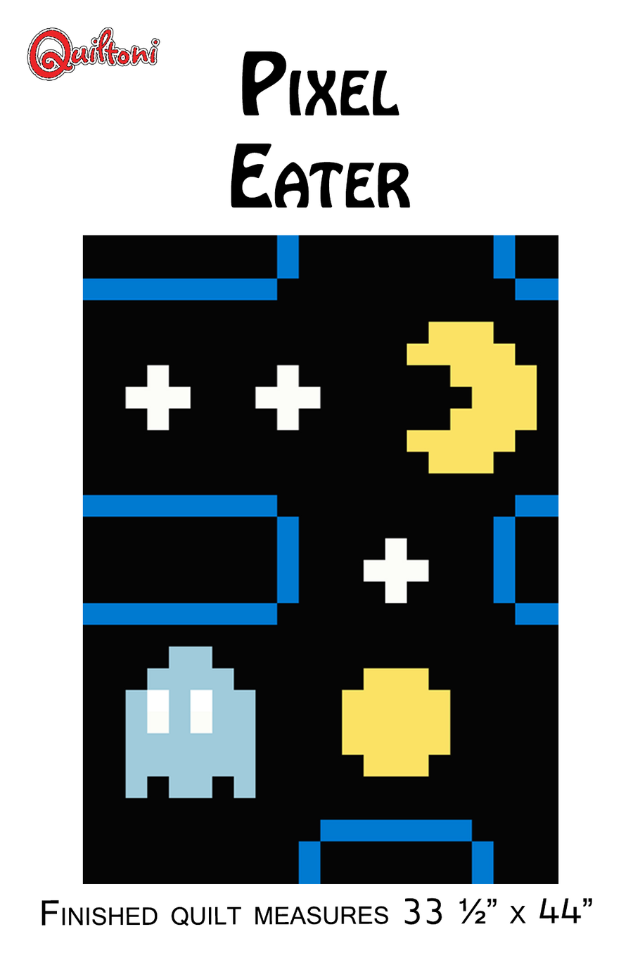 Pattern cover: Quiltoni Pixel Eater pixel quilt pattern