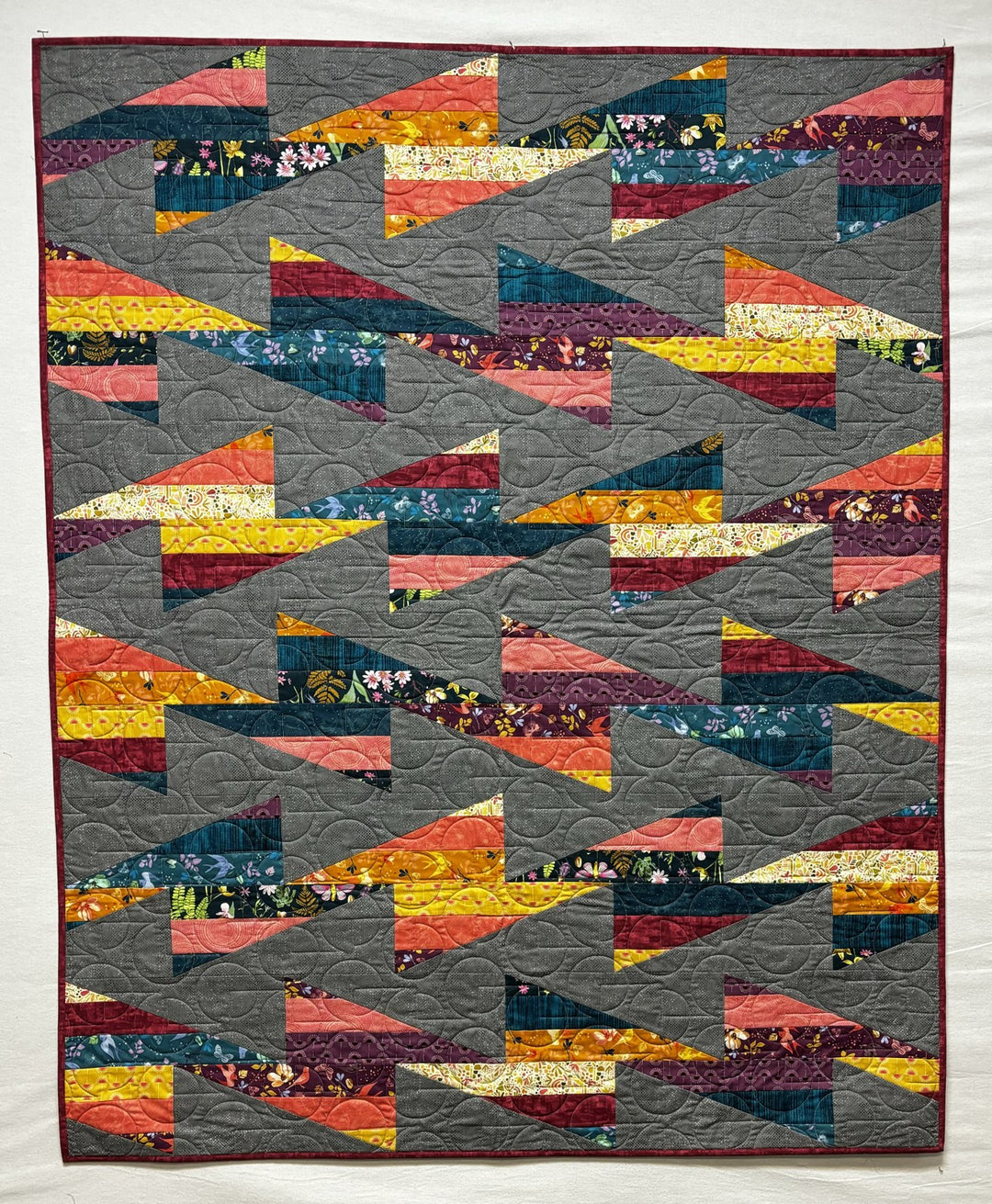 Bob and Weave quilt, part of the Strip Your Stash Trunk trunk show