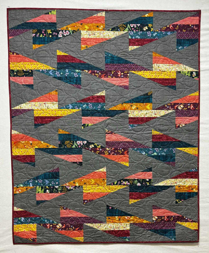 Bob and Weave quilt, part of the Strip Your Stash Trunk trunk show