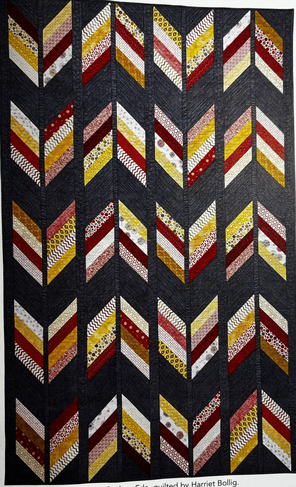 Feathers quilt, part of the Strip Your Stash Trunk trunk show