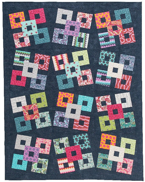 Square Dance quilt, part of the Strip Your Stash Trunk trunk show