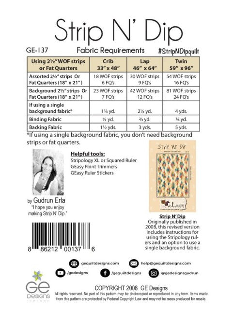 Strip N' Dip - 2.5" Strip Pattern 137 Pattern GE Designs