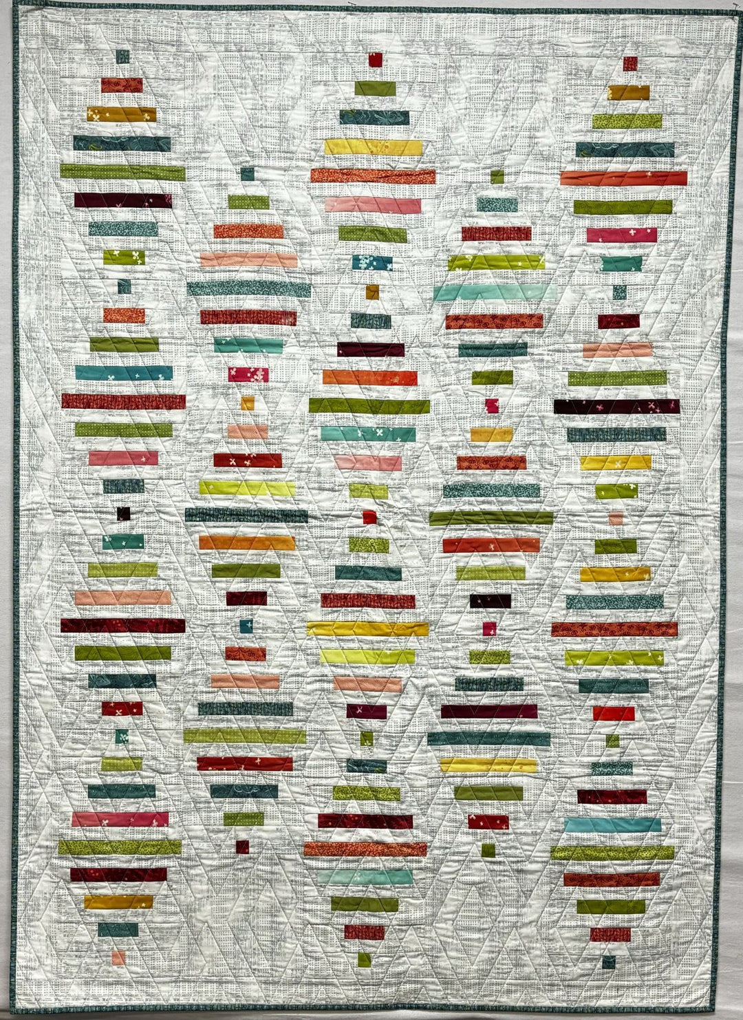 Crystal quilt, part of the Stripology Mixology 3 Trunk 1 trunk show