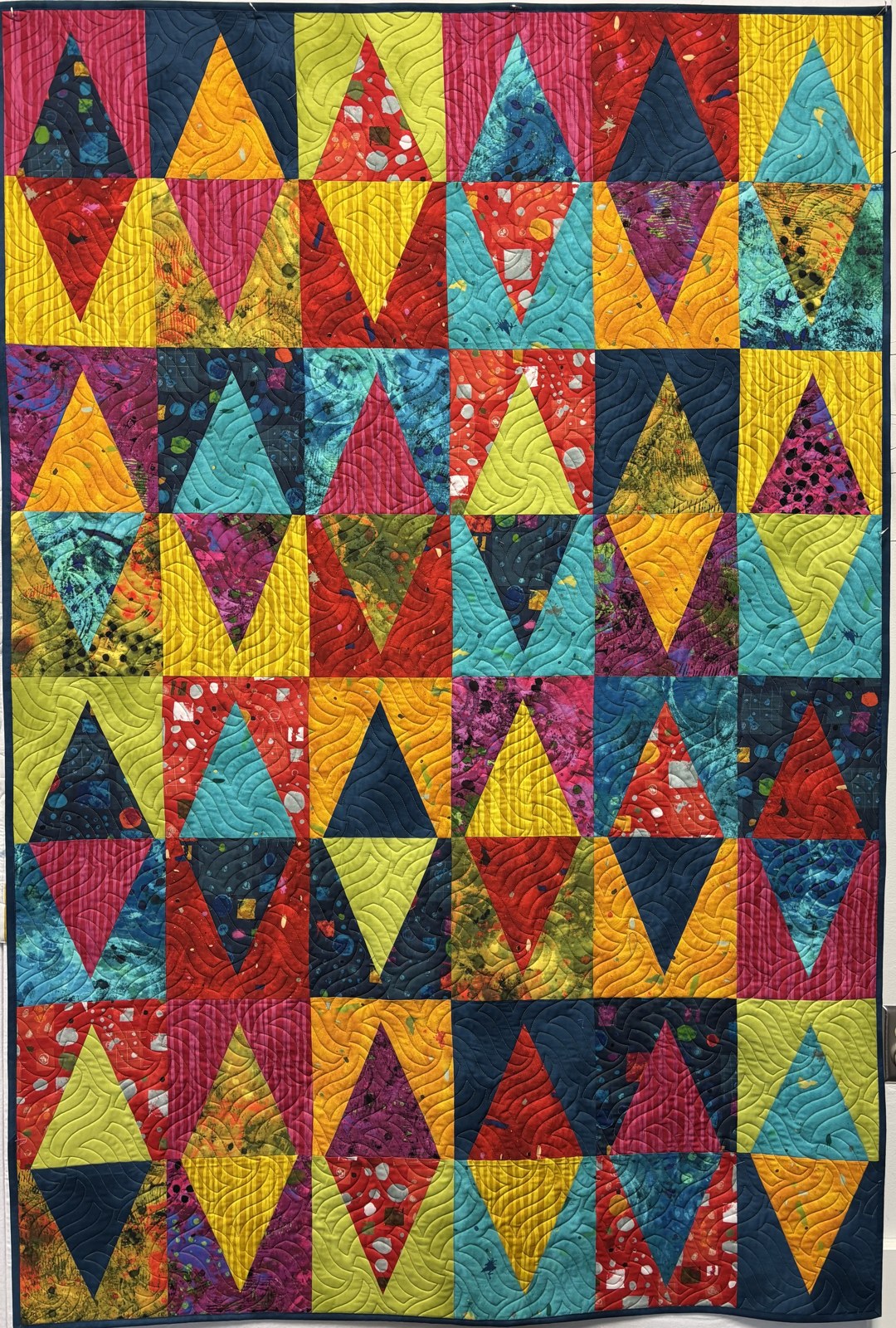 Jewel quilt, part of the Stripology Mixology 3 Trunk 1 trunk show