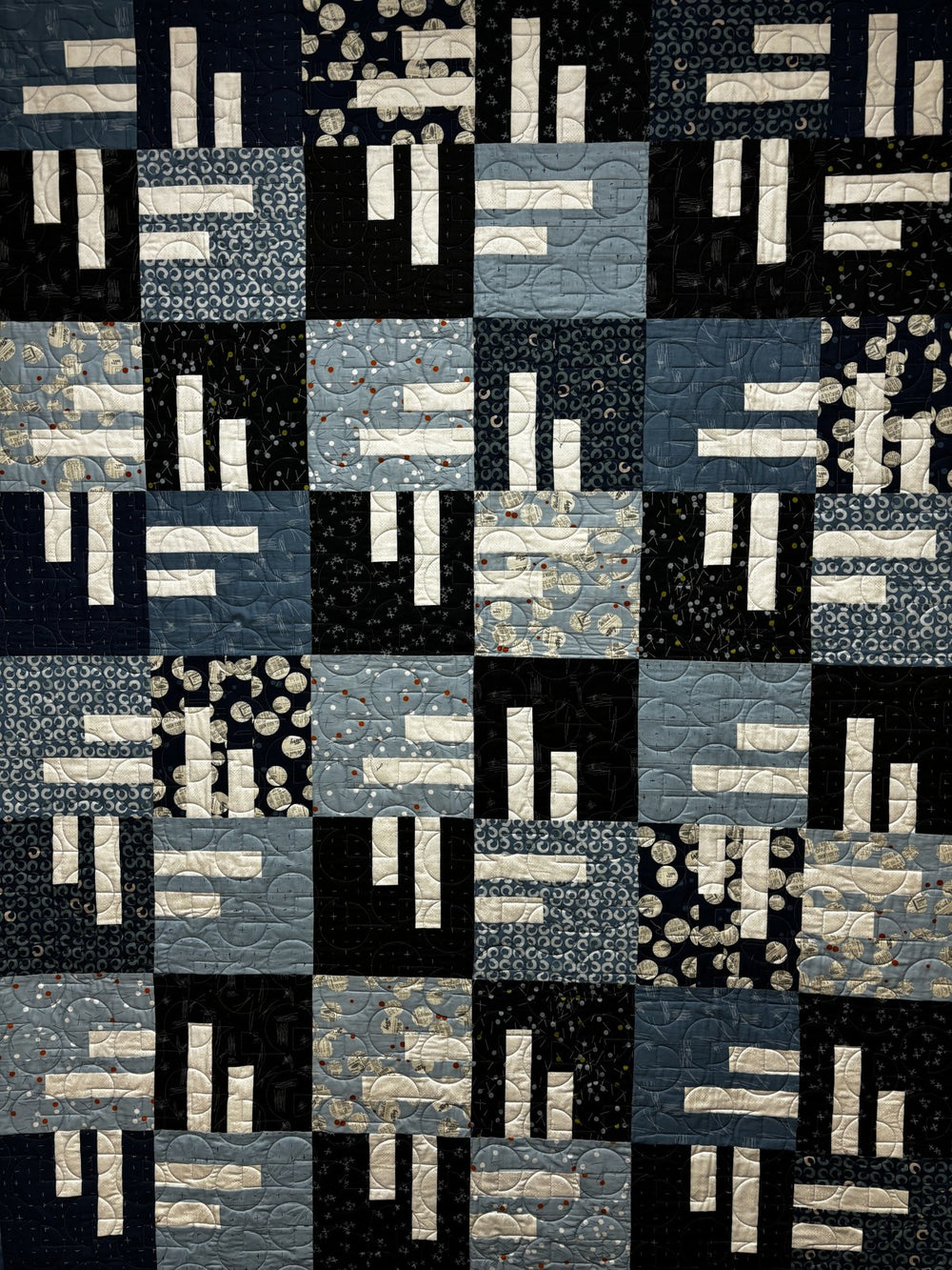 Inga quilt, part of the Stripology Mixology 3 Trunk 2 trunk show