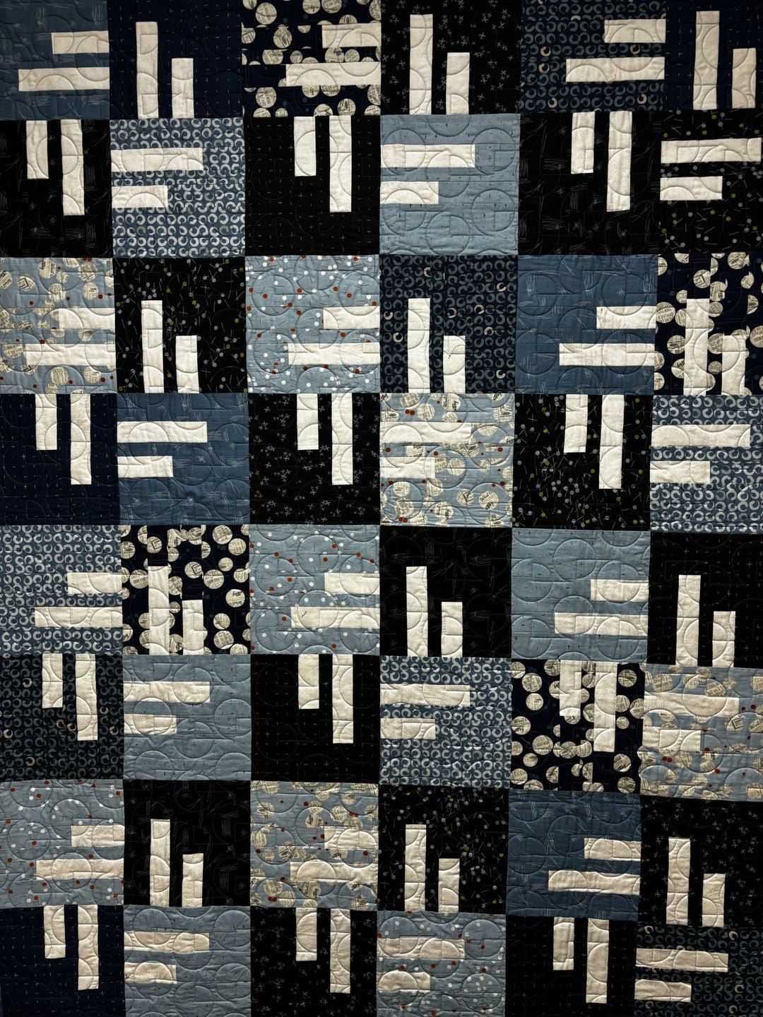 Inga quilt, part of the Stripology Mixology 3 Trunk 2 trunk show