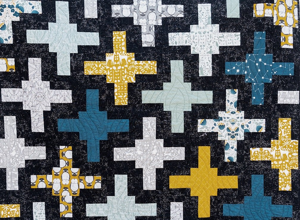 Ingrid quilt, part of the Stripology Mixology 3 Trunk 2 trunk show