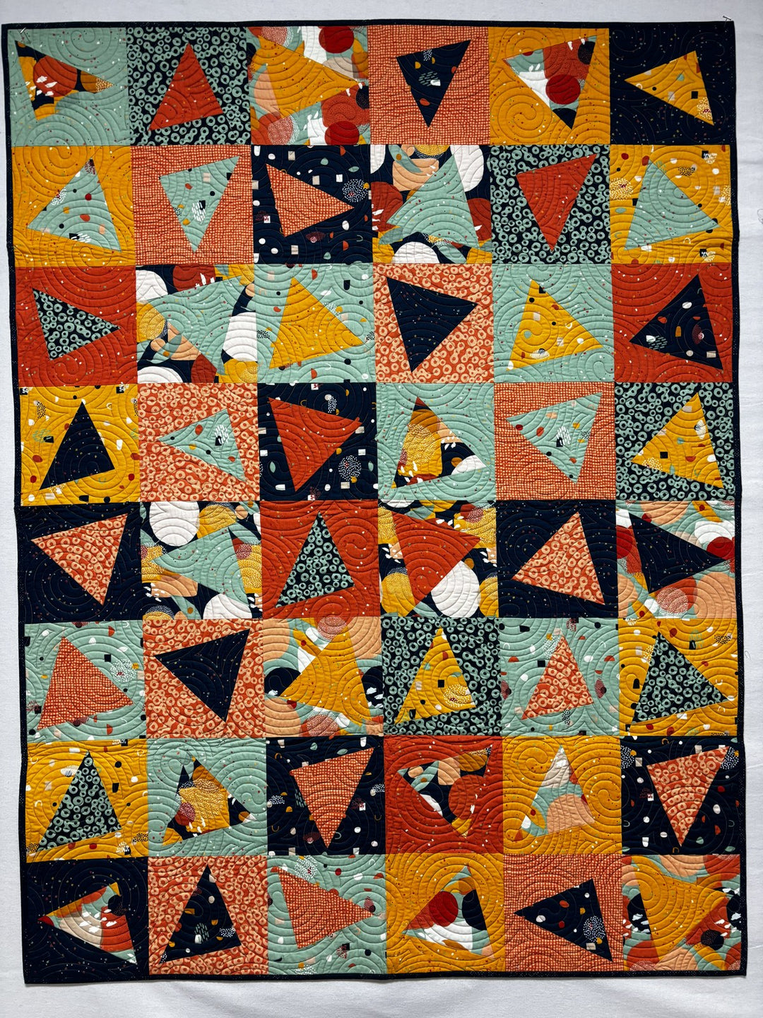 Katrina quilt, part of the Stripology Mixology 3 Trunk 2 trunk show