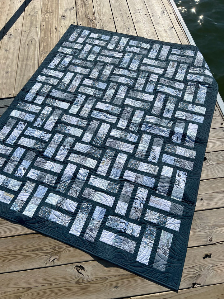 Coral quilt, part of the Stripology Mixology Trunk 2 trunk show