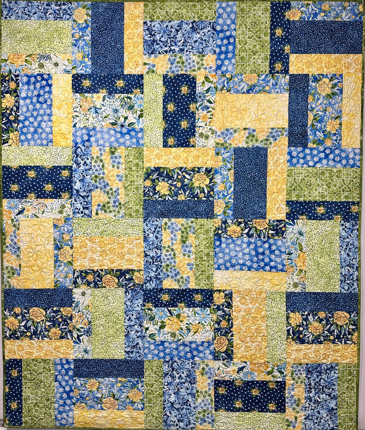 Diana Supersized quilt, part of the Stripology Quickies Trunk 2 trunk show