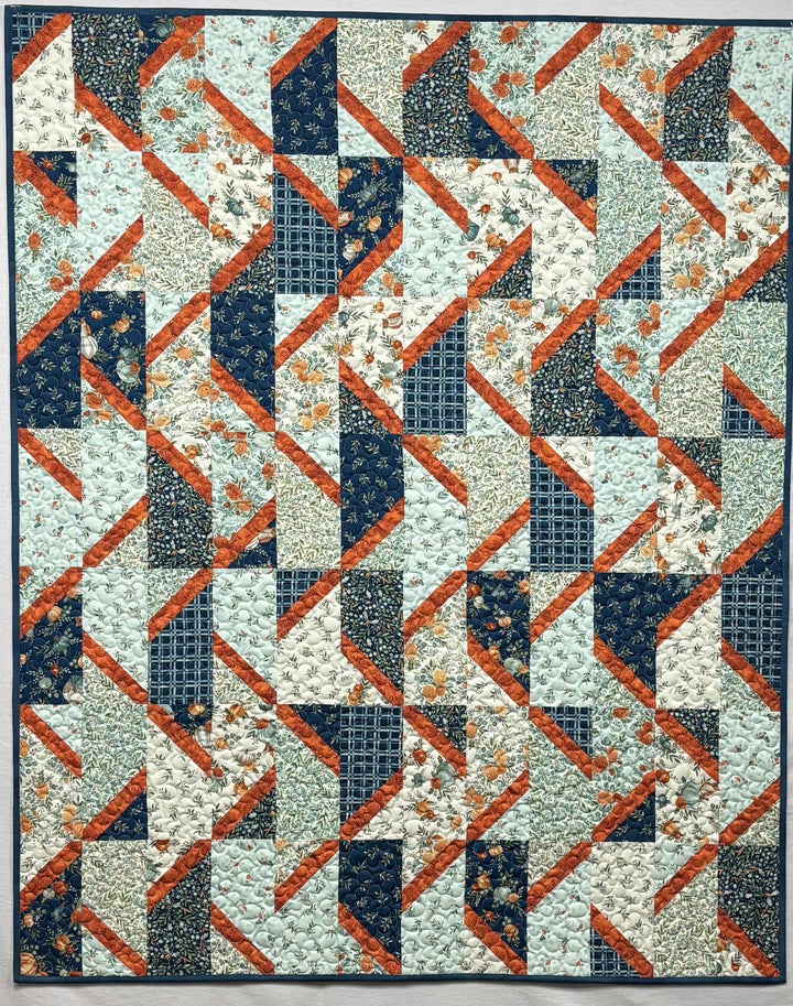 Algorithm quilt, part of the Stripology Squared Trunk trunk show